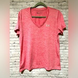 Under Armour Tech Short Sleeve Heat Gear Loose V-Nevk TShirt Size Large (L)
